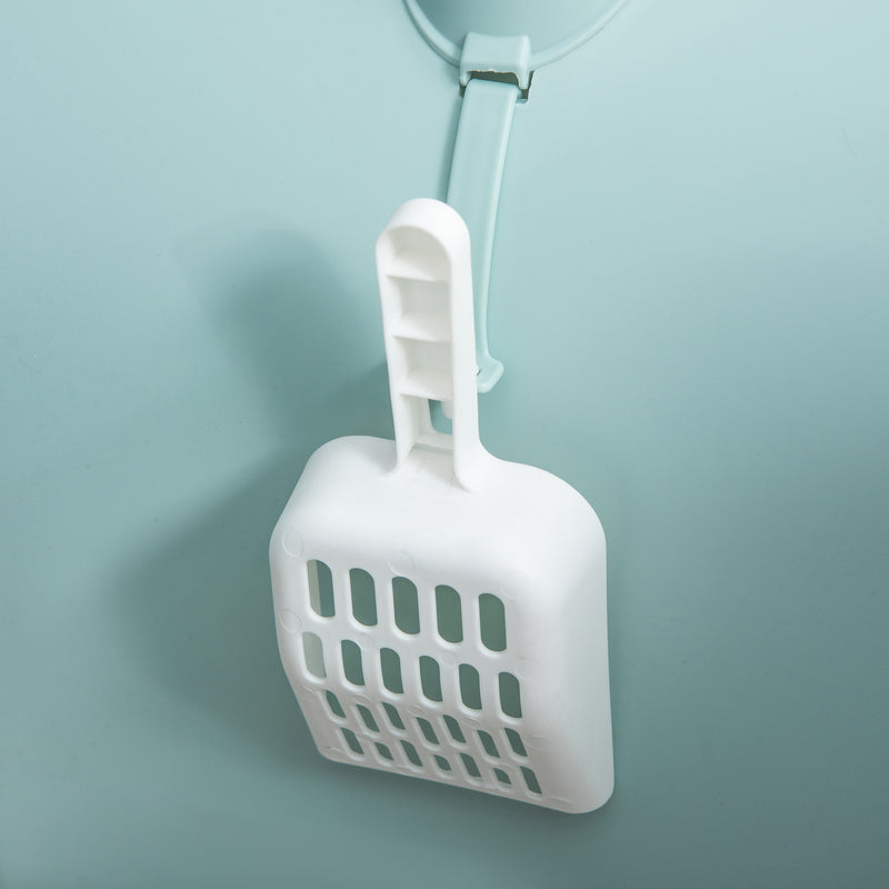 Lettiera per Gatti 43x44x47 cm con Paletta e Vassorio in Polipropilene Verde