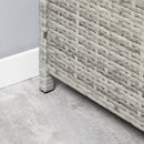 Lettino Prendisole 2 Posti da Giardino 158x134x70 cm in Rattan e Polietilene Grigio