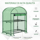 Mini Serra da Giardino 69x49x92 cm in Metallo e Polietilene Verde