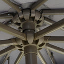 Ombrellone da Giardino Decentrato Ø267x265 cm in Acciaio e Poliestere Grigio