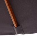 Ombrellone da Giardino 2x1,5 m Palo Ø38 mm in Legno e Poliestere Grigio Scuro