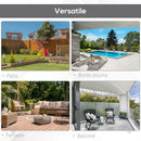 Ombrellone da Giardino Doppio 440x270x250 cm in Acciaio e Poliestere Crema