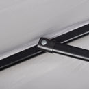 Ombrellone da Giardino Ø196 cm Palo Ø32 mm in Alluminio e Poliestere Grigio Chiaro