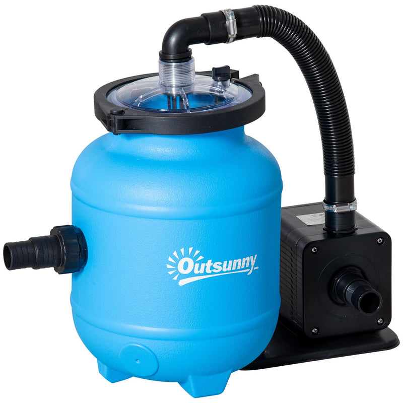Pompa Filtrante per Piscina Fuoriterra 4000 lt/h Filtro a Sabbia Blu