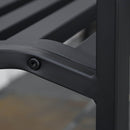 Panchina da Giardino 2 Posti 128x58,5x89 cm in Acciaio e Ghisa Nero