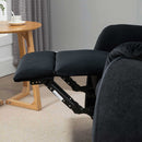 Poltrona Relax Manuale Reclinabile 85x95x104 cm in Tessuto Nero