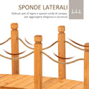 Ponticello da Giardino 150x58x58,5 cm in Legno Arancione