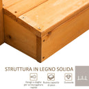 Ponticello da Giardino 150x58x58,5 cm in Legno Arancione
