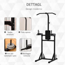 Stazione Fitness Multifunzione 110x97x227 cm in Acciaio Nero