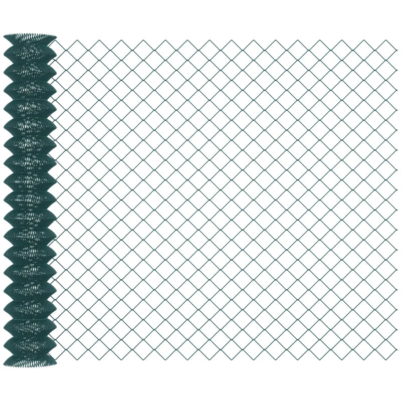 Rete di Recinzione 25m H1,7m in Acciaio e PVC Verde