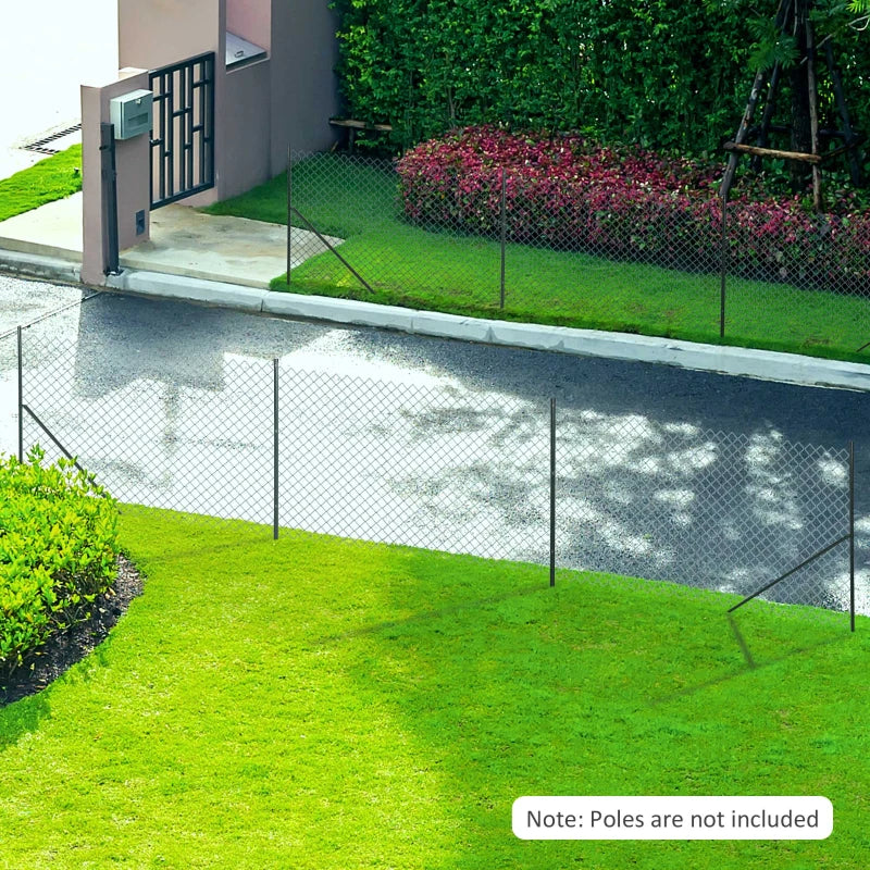 Rete di Recinzione 25m H1,7m in Acciaio e PVC Verde