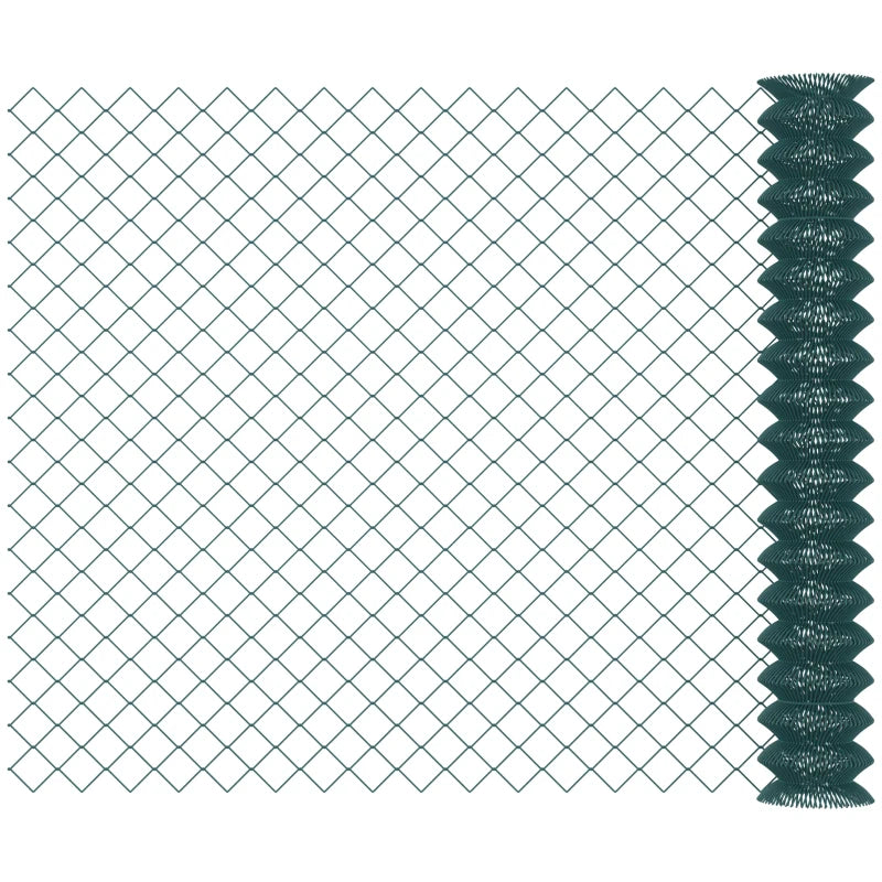 Rete di Recinzione 25m H1,7m in Acciaio e PVC Verde