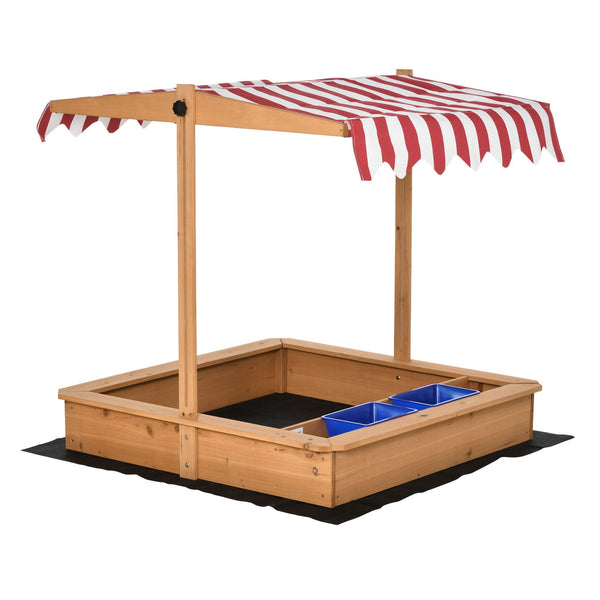 Outdoor-Sandkasten mit Dach 107,5 x 107,5 x 110 cm in Yellow Wood acquista