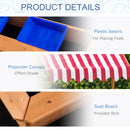 Sabbiera da Esterno con Tettuccio 107,5x107,5x110 cm in Legno Giallo