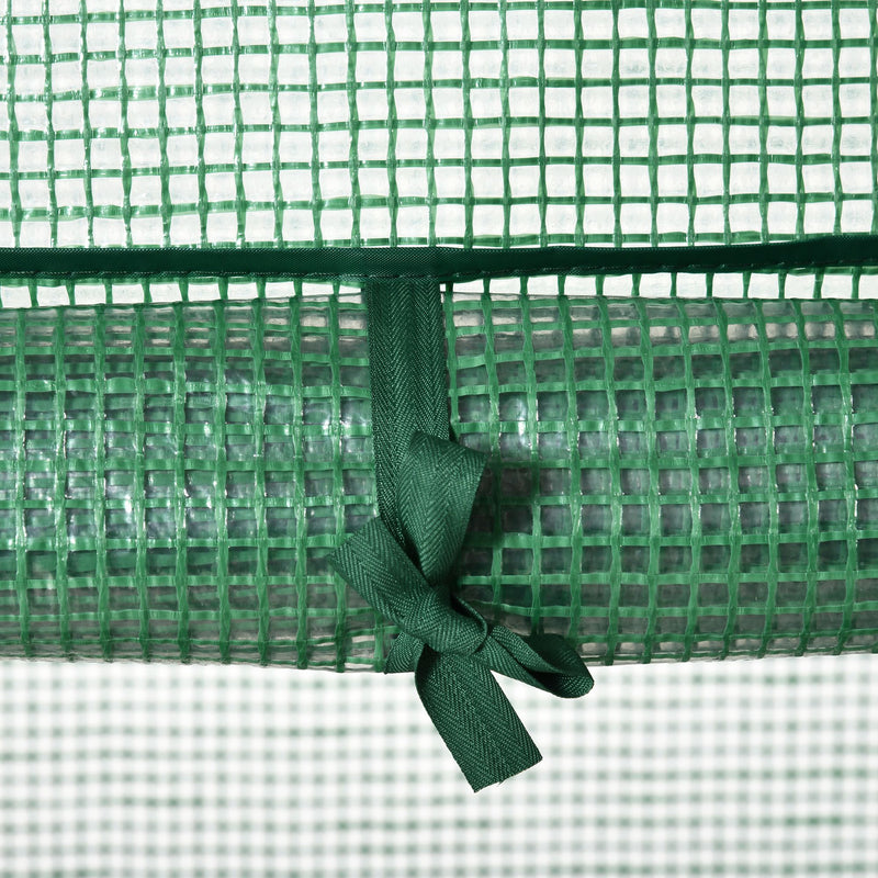 Serra da Giardino 4 Ripiani 69x49x158 cm in Acciaio Verde