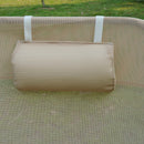 Set 2 Lettini Prendisole Pieghevoli 137x56x82 cm in Metallo Tessuto a Rete Beige