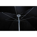 Set Tavolo Ombrellone e 2 Sedie Pieghevoli in Acciaio Nero