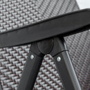 Set 2 Sedie da Giardino in Rattan Polietilene e Acciaio Rosso e Nero