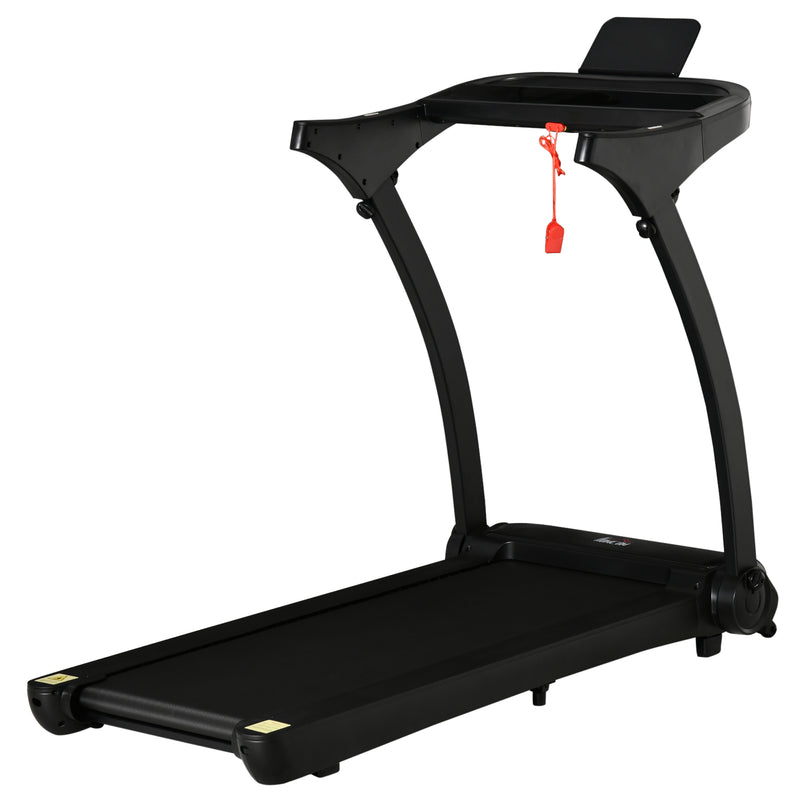 Tapis Roulant Motorizzato Pieghevole 14 km/h 550W 12 Programmi Nero