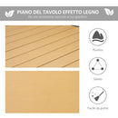 Tavolo da Giardino 190x90x74 cm in Alluminio e Plastica Nero