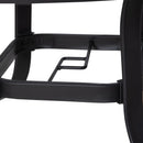 Tavolo da Giardino Ø106,5x71 cm in Acciaio e Vetro Nero