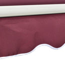 Tenda da Sole 295x250 cm in Alluminio e Poliestere Rosso Scuro