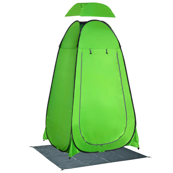 sconto Camping-Duschzelt 126 x 124 x 189 cm aus grünem Polyester