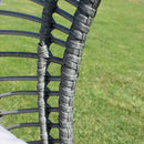 Dondolo Pensile da Giardino Elba in Wicker Grigio