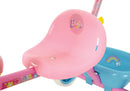 Triciclo a Pedali Primi Passi per Bambini con Maniglione Genitoriale Rimovibile e Vano Contenitore Barbie Rosa  