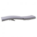 Lettino Prendisole da Giardino Honolulu con Cuscino 67x206x32 h cm in Wicker Grigio