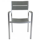 Sedia Barbados Impilabile 54x54x84 h cm in Alluminio Grigio