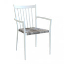 Sedia Martinica Impilabile 55x57x86 h cm in Alluminio Bianco