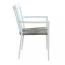 Sedia Martinica Impilabile 55x57x86 h cm in Alluminio Bianco