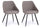 Set mit 2 Stühlen 51 x 44 x 77 cm in taubengrauem Kunstleder
