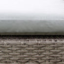 Set Salotto da Giardino Divano 2 Poltrone e Tavolino con Cuscini in Wicker Marrone