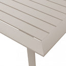 Set Salotto da Giardino Divano 2 Poltrone e Tavolino in Alluminio Tortora