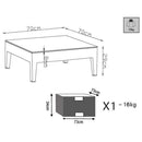 Set Salotto da Giardino Divano 2 Poltrone e Tavolino con Cuscini in Alluminio Bianco