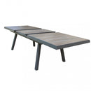 Tavolo Allungabile Seattle 205/265x105x75 h cm in Alluminio Taupe