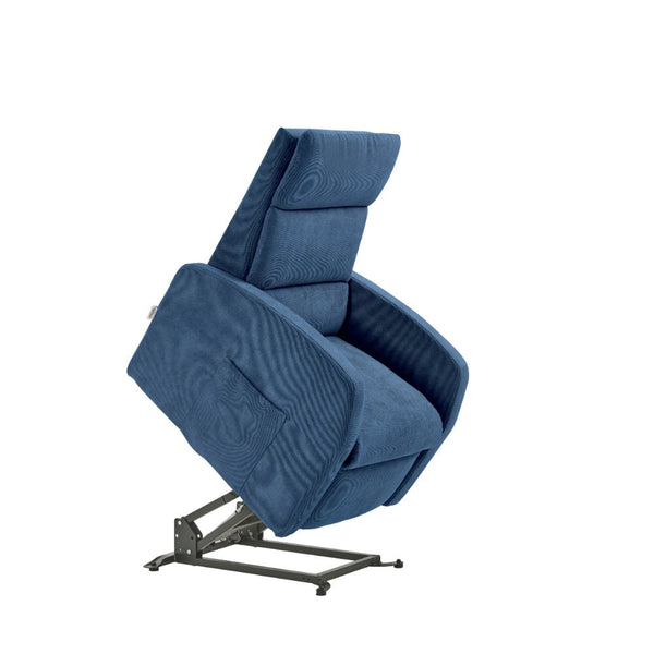 acquista Poltrona Alzapersona Elettrica 2 Motori 72x111x86 cm Martina in Microfibra Dispositivo Medico 1 Celeste