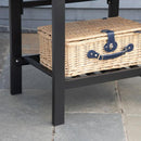 Barbecue a Carbone Carbonella 124x66x112 cm in Metallo e Ghisa smaltata Nero