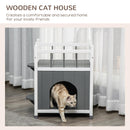 Cuccia per Cani da Esterno 60x46x65 cm in Legno di abete Grigio