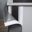 Cuccia per Cani a Casetta 60x43x55 cm in Truciolare e Poliestere Grigio