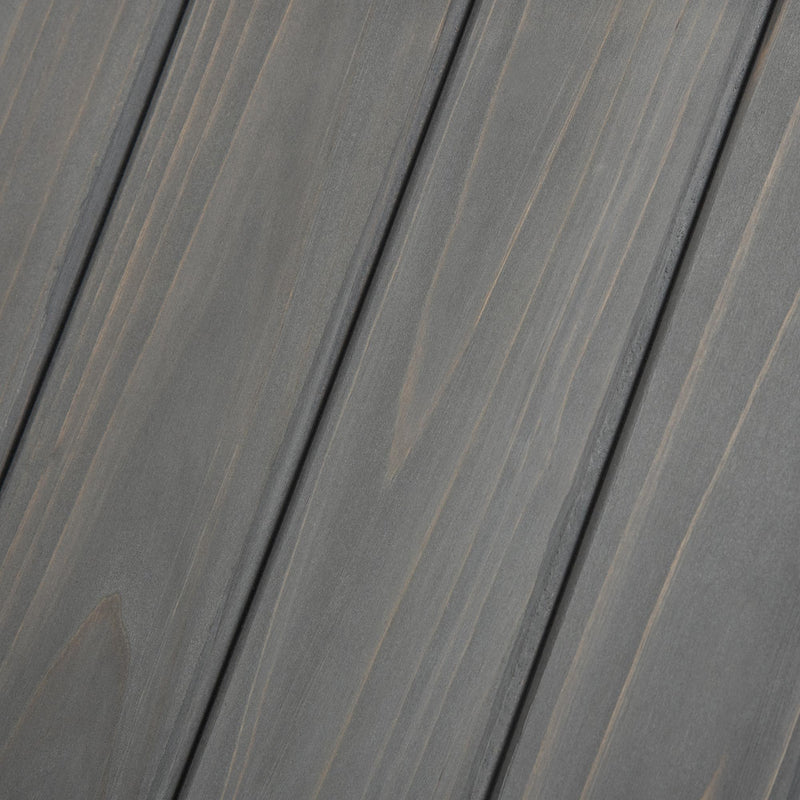 Cuccia per Cani a Casetta 83,5x54x82,5 cm in in Legno di Pino Grigio e Bianco