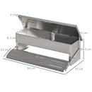 Mangiatoia per Galline 56x37x18,5 cm in Alluminio Argento