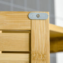 Mobile Sopra WC Salvaspazio 60x23x173 cm in MDF e Bambù Naturale