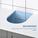 Mobile Sotto Lavello 2 Ante 1 Ripiano 60x30x60 cm in MDF Bianco