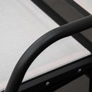 Panchina Dondolo da Giardino 151x75x85 cm in Metallo e Texteline Beige