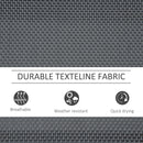 Panchina Dondolo da Giardino 151x75x85 cm in Metallo e Texteline Grigio