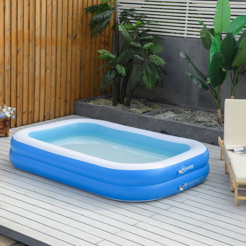 Piscina Gonfiabile 262x176x56 cm in PVC Blu