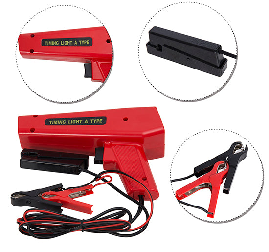 Pistola Stroboscopica d'Accensione con Luce Flash Xenon per Motori a Benzina Rossa